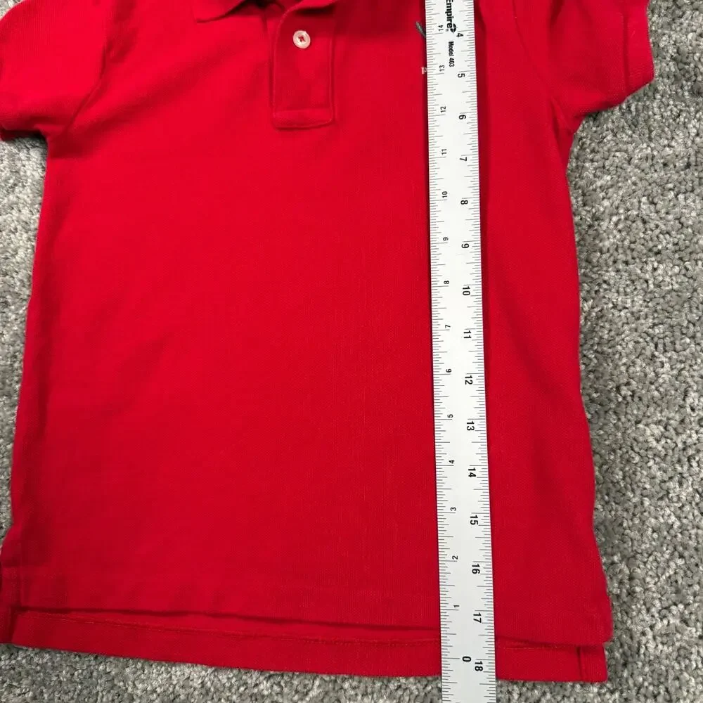 Polo Ralph Lauren Ski Bear Long Sleeve Polo Shirt Red Toddler 5